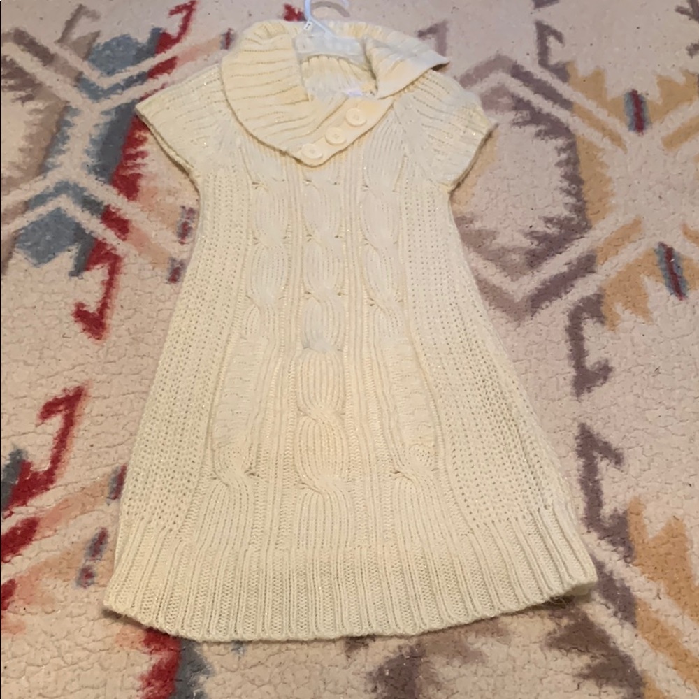 Cozy Cream Knit Sweater Dress